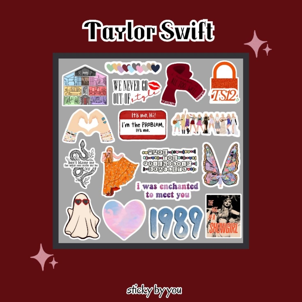 

Sticker Taylor Swift - Sticker Singer / Playlist / Aesthetic / Tumblr / Vinyl / Gift / Accessories