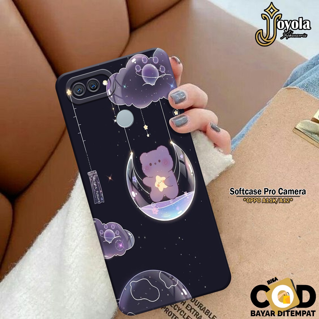 Case Hp OPPO A11K / A12 - Case Kartun - Soft Macaron Pro Camera - Softcase OPPO A11K / A12 - Casing 