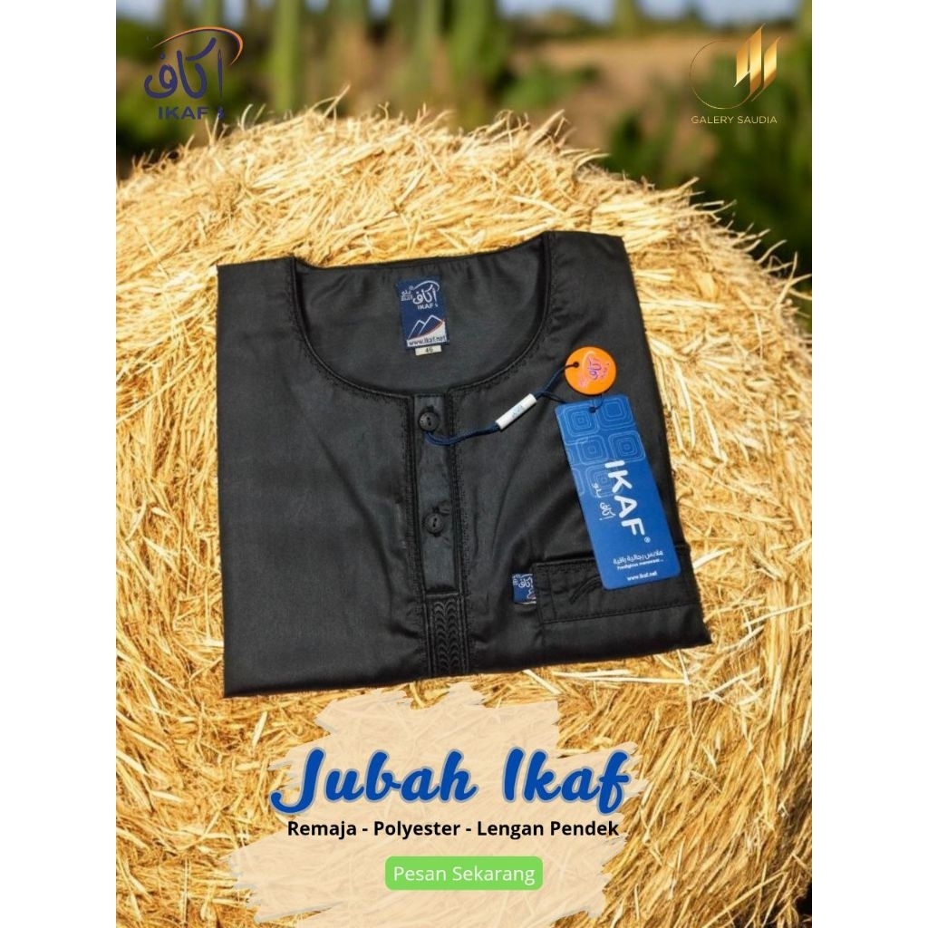 Jubah Ikaf Polyester hitam