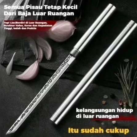 Pisau Baja Kitchenware Mini Super Tajam Pisau Dapur Tongkat Motif Ukir untuk Memotong Buah Segar Por