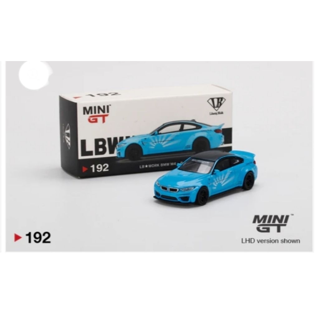Diecast Mini GT 1:64 LB Works BMW M4 Baby Blue No.192