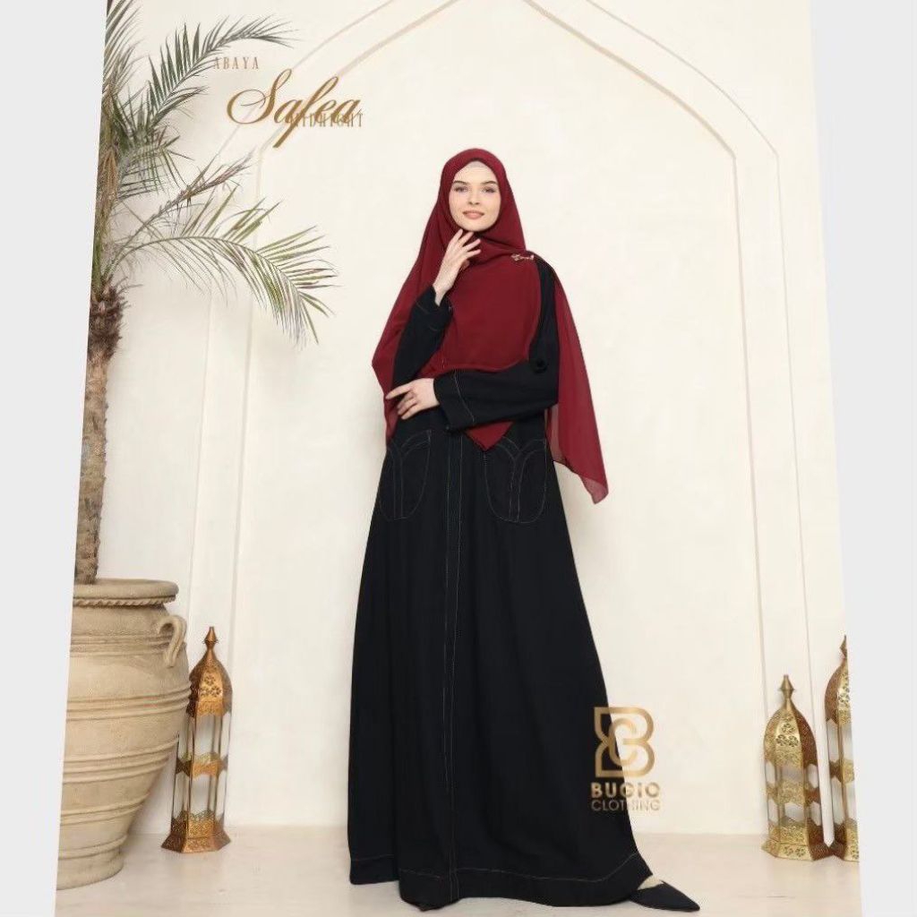 GAMIS DENIM SAFEA (GAMIS SAJA) BY BUGIO // GAMIS DENIM JEANS SYARI PREMIUM