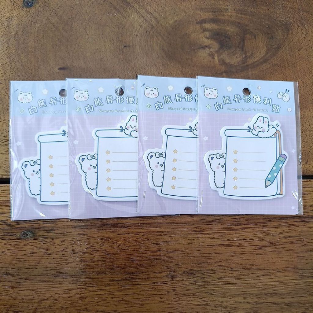 

STICKY NOTES BEAR TULIS YUEHENG AESTHETIC | MEMO PAD LEMBARAN CATATAN LUCU | ALAT TULIS KANTOR & SEKOLAH