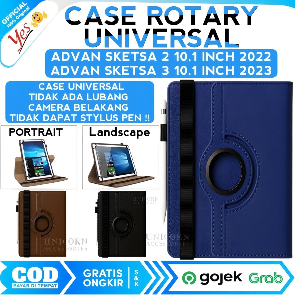 Advan Tab Sketsa 2 / Advan Sketsa 3 / Advan Tab Sketsa 1 / 10.1 inch 2022 2023 / Casing Rotary Flip 
