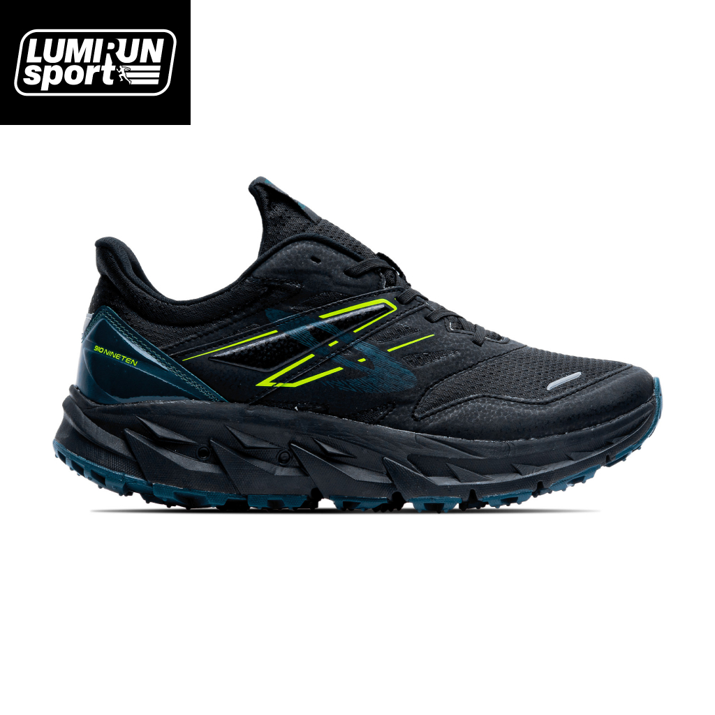 910 Sepatu TrailRun YUZA EVO - HITAM/HIJAU TUA/JINGGA