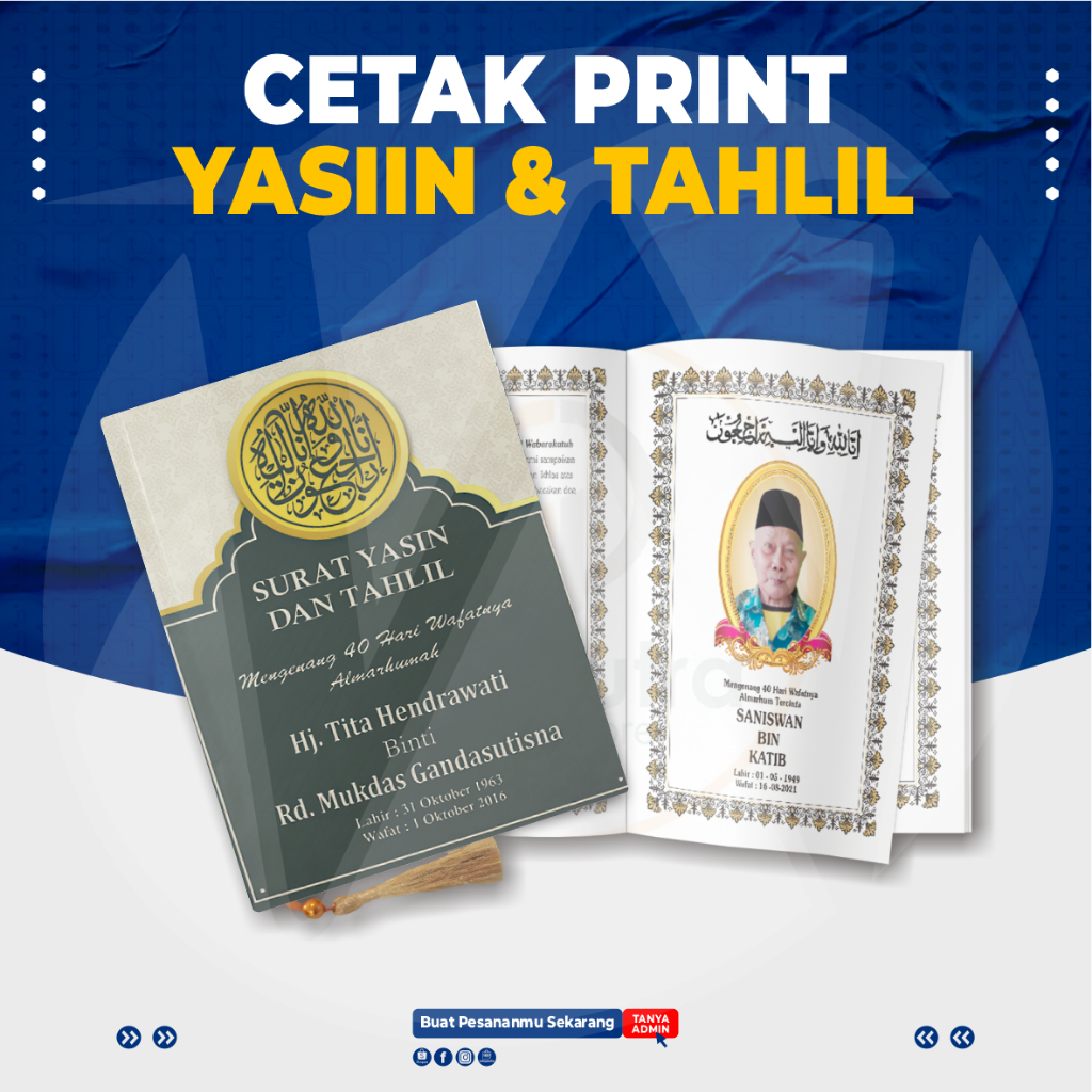 cetak buku yasin & tahlil hard cover