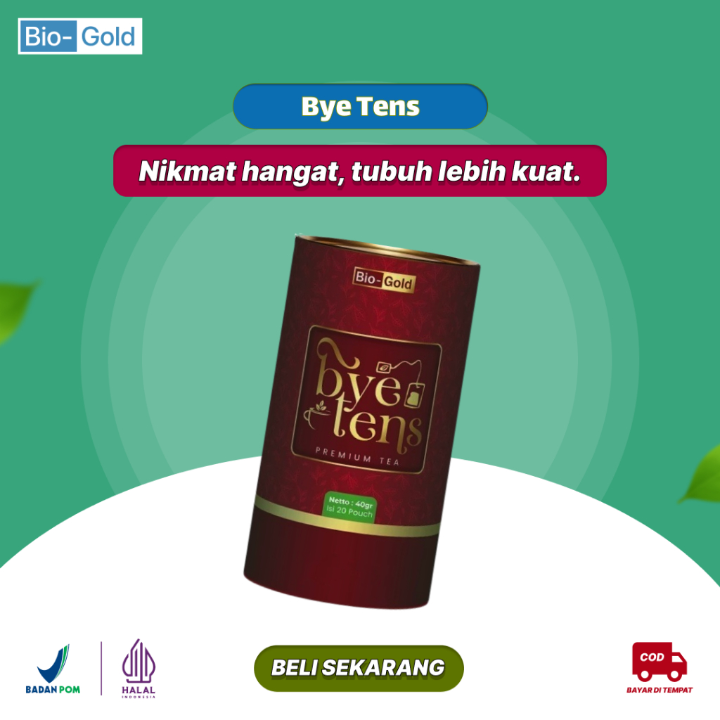 

Bio Gold Premium Tea Bye Tens Teh Celup Bantu Atasi Tekanan Darah Tinggi Hipertensi BPOM - Bye Ten 1 Pcs