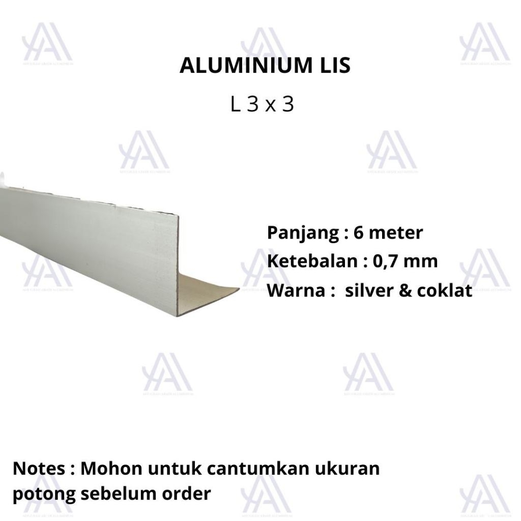 Siku Aluminium 3 x 3 cm Polos