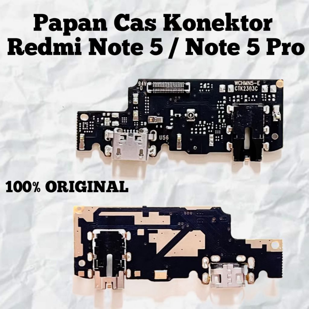 Papan Cas Charger Redmi Note 5 / Redmi Note 5 Pro Original Konektor Port Cas Board Sparepart HP