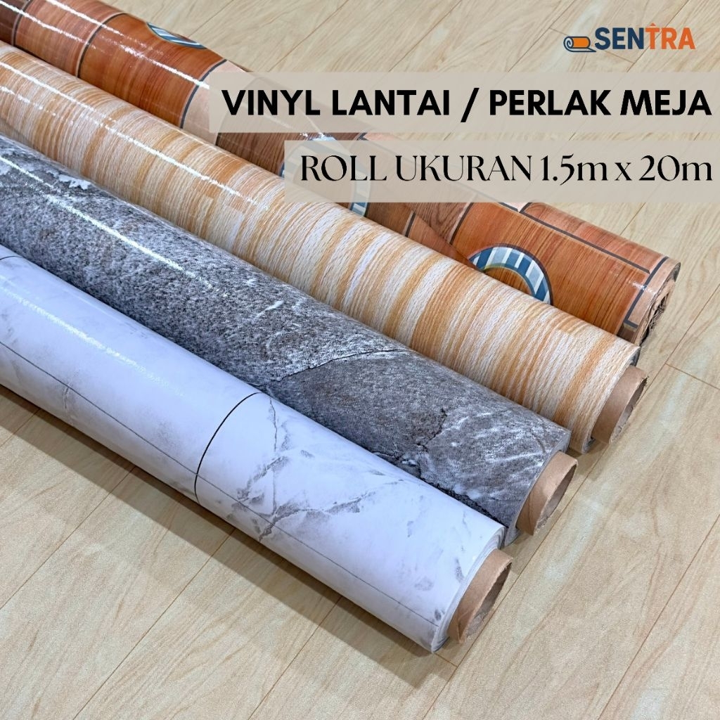 Karpet Vinyl 150cm x 20m Perlak Taplak Meja Makan Alas Lemari Waterproof Anti Air