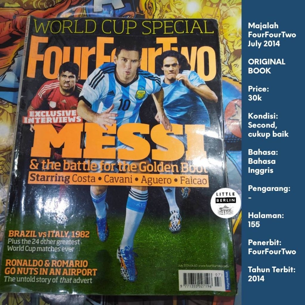 ORIGINAL Import Majalah FourFourTwo LIONEL MESSI July 2014 Majalah Bola Majalah Import Majalah Sepak