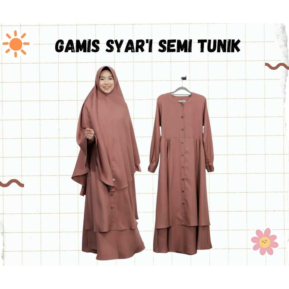GAMIS AYRA GAMIS SEMI TUNIK GAMIS TAPI TERLIHAT SEPERTI TUNIK