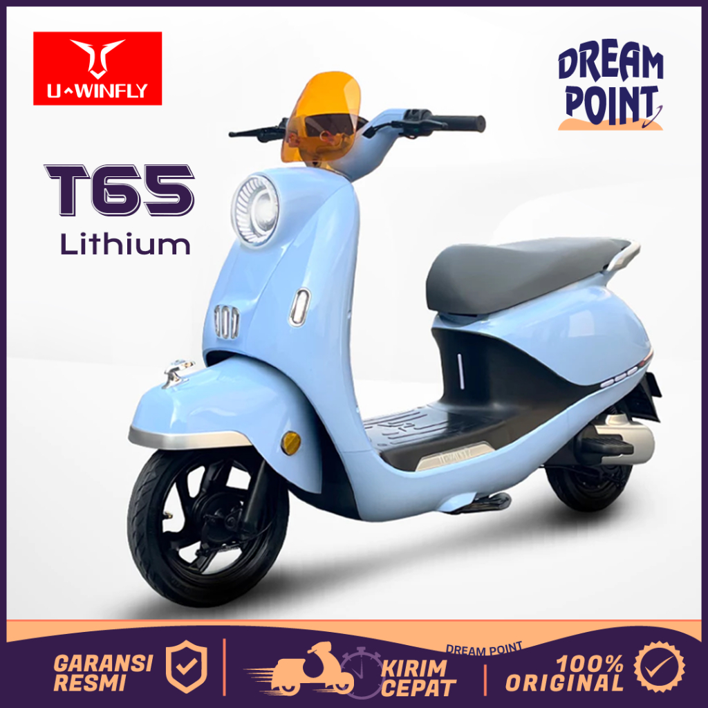 Sepeda Listrik Uwinfly T65 Lithium Mirip Vespa Ebike Anti Air Untuk Anak Dan Dewasa Garansi Resmi