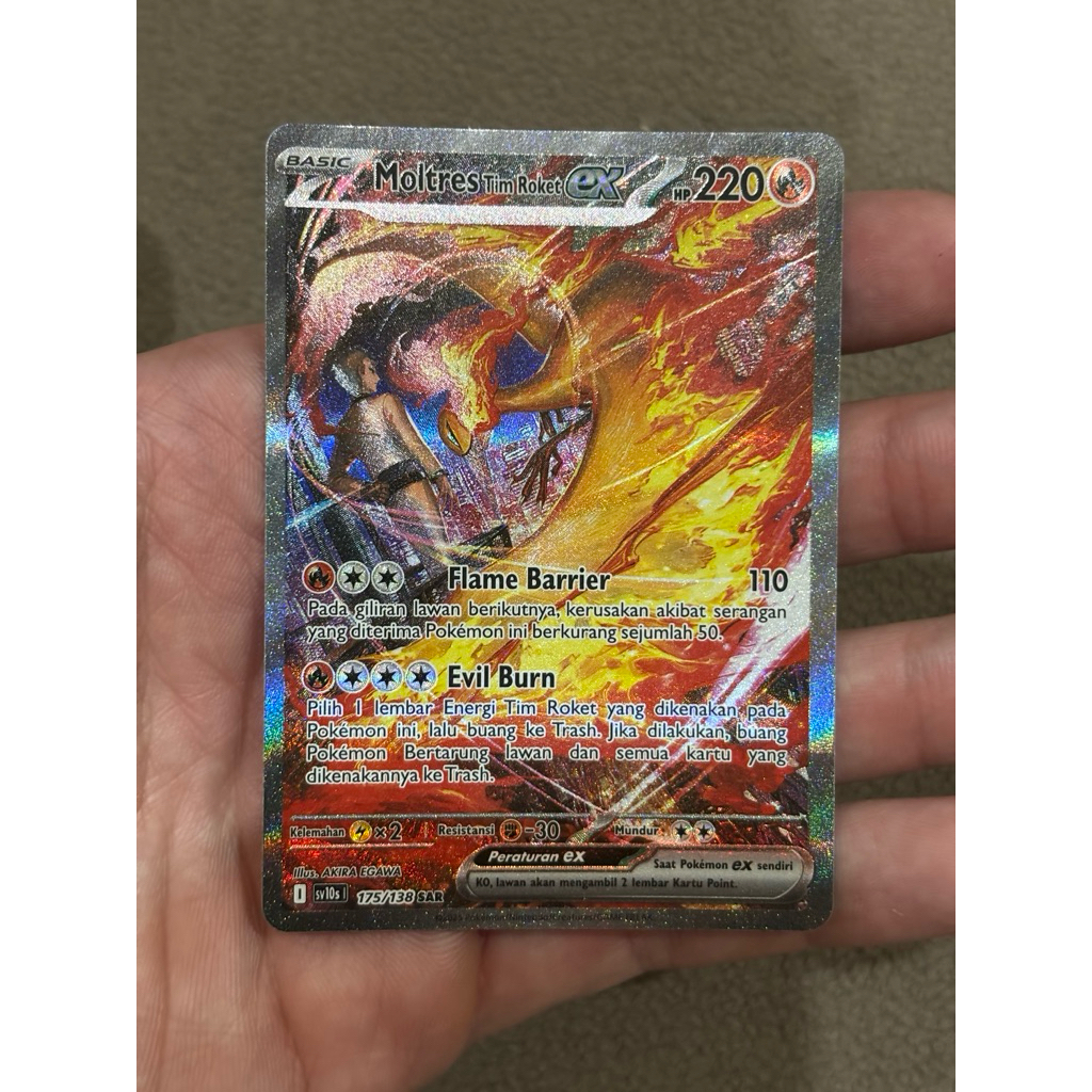 Moltres Tim Roket ex SAR Pokemon TGC Indonesia