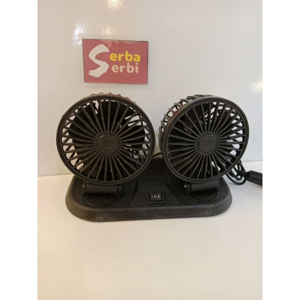 -KIPAS ANGIN DOUBLE DC-Kipas mobil truk pick up 12v atau 24v