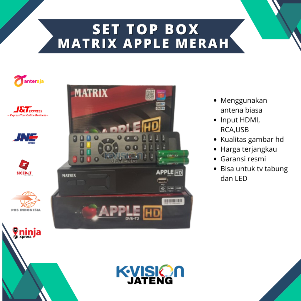 SET TOP BOX MATRIX APPLE MERAH / MATRIX BURGER / MATRIX APPLE KUNING TERBARU ORIGINAL