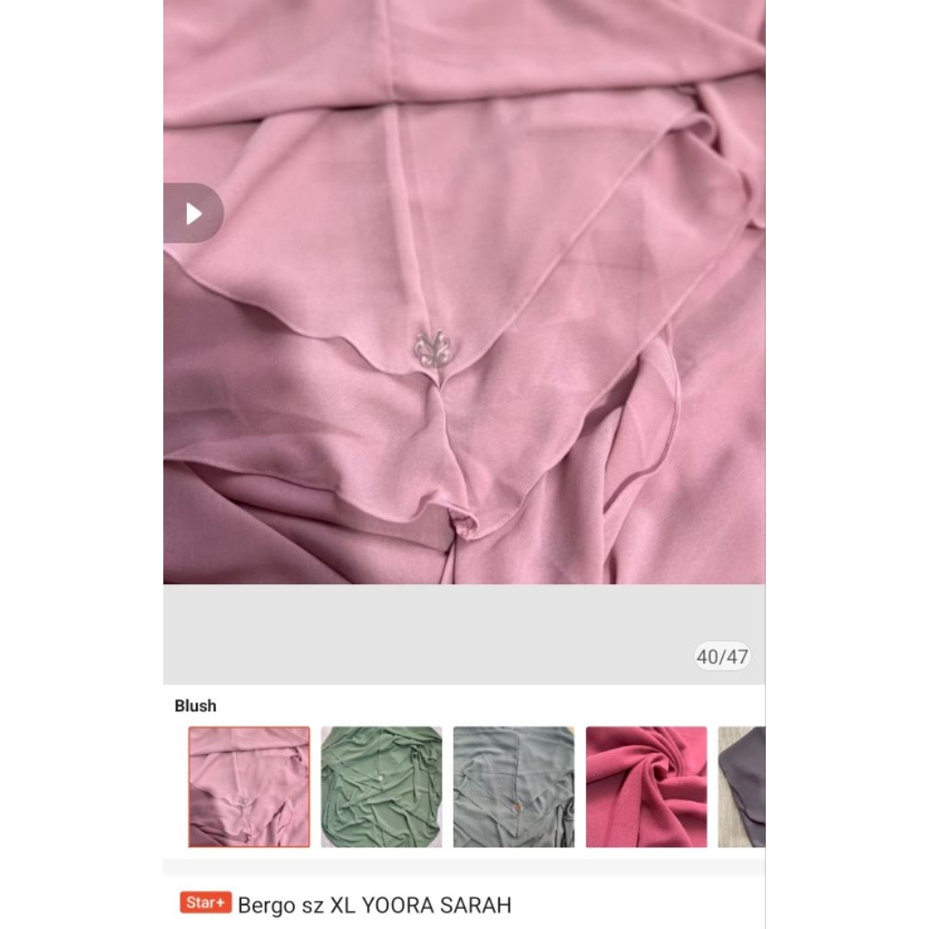 preloved Yoora Sarah Khimar bergo