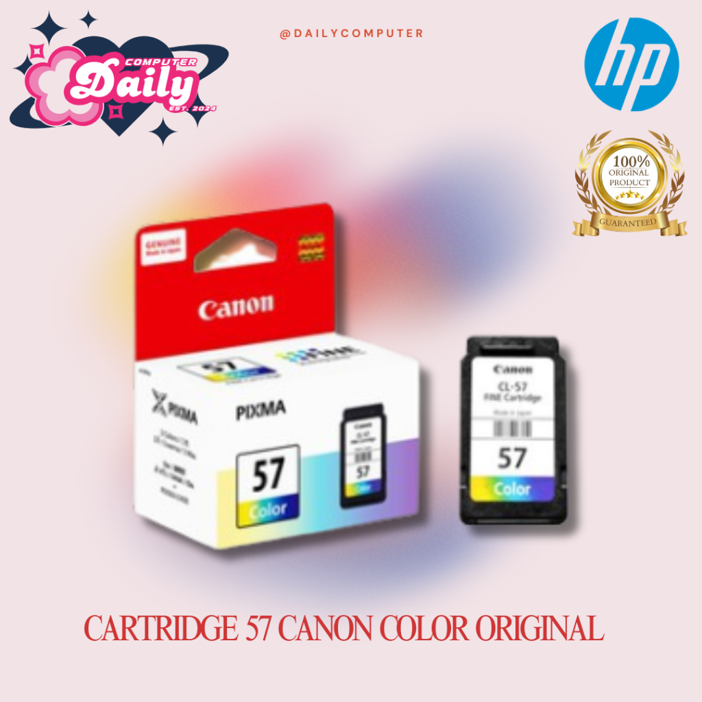 Cartridge 57 COLOR CANON ORIGINAL 100% NEW - Tinta Warna Printer Canon PIXMA E400 E410 E460 E470