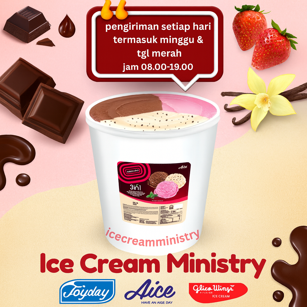 

Halocoko From Aice 3in1 Es Krim Bucket Emberan 8 Liter