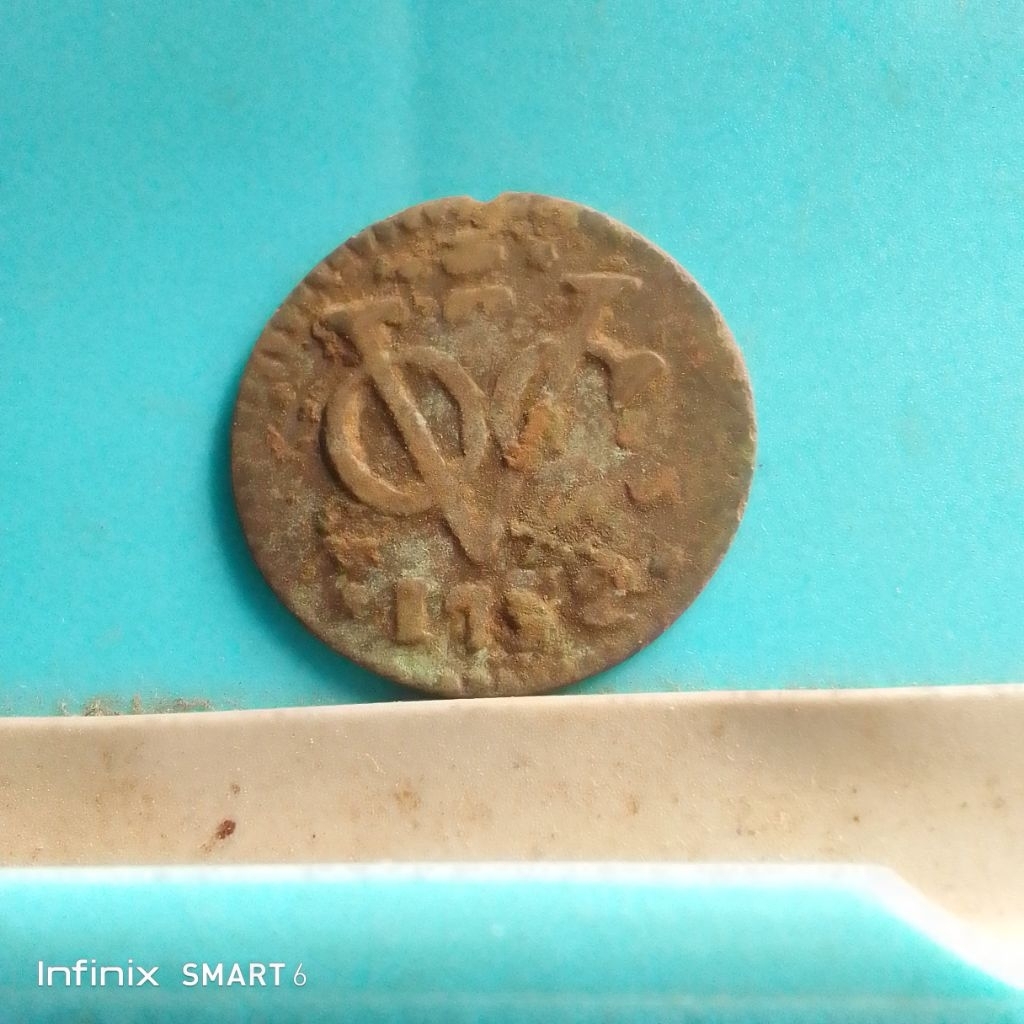 koleksi koin kuno 1 duit voc holandia & zeelandia 17xx