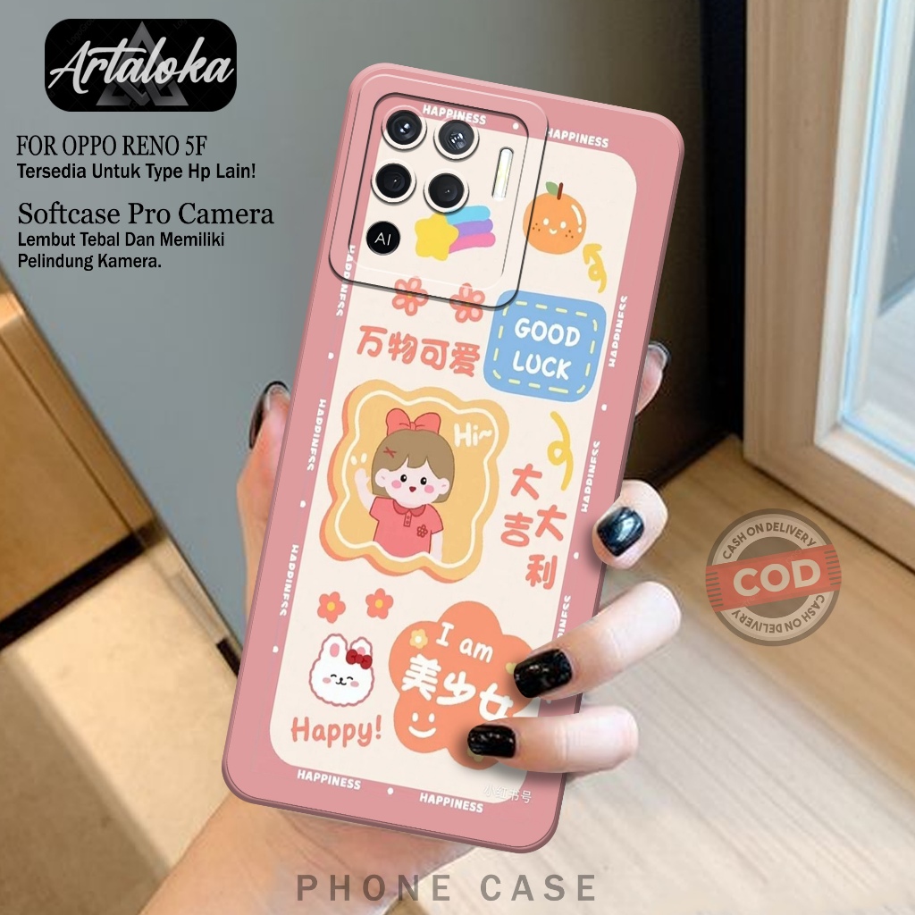 Softcase OPPO RENO 5F Fashion Case Kartun Case Hp OPPO RENO 5F Silikon Pro Camera OPPO RENO 5F Kesin