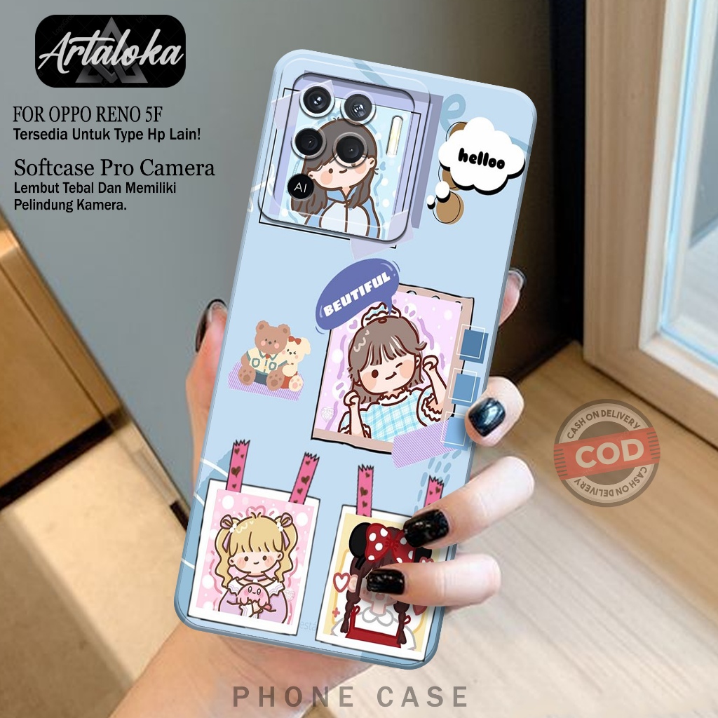 Softcase OPPO RENO 5F Fashion Case Kartun Case Hp OPPO RENO 5F Silikon Pro Camera OPPO RENO 5F Kesin