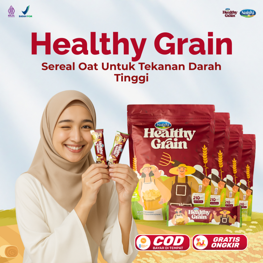 

Healthygrain Sereal Sehat Bantu Jaga Tekanan Darahmu Paket 4 Pouch
