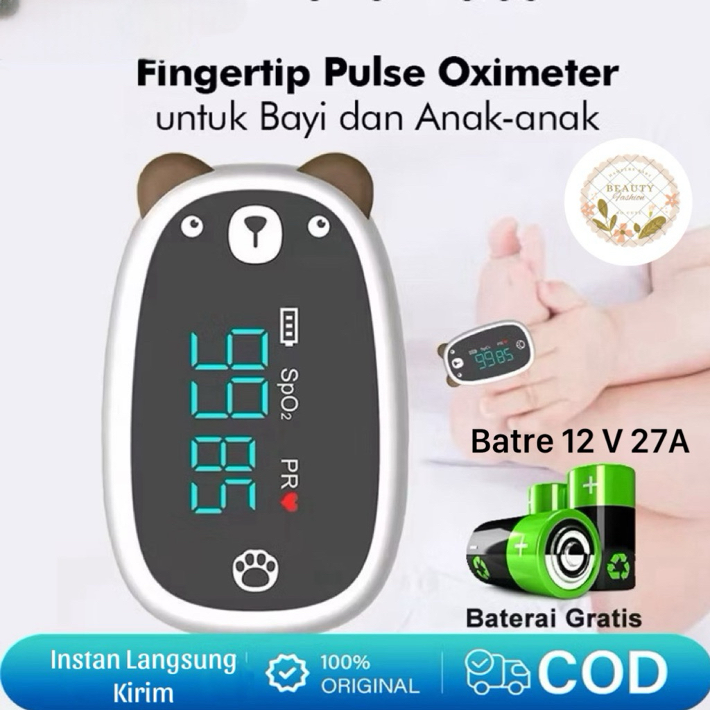 Pulse Oxymeter Bayi/Anak layar LED Free batree