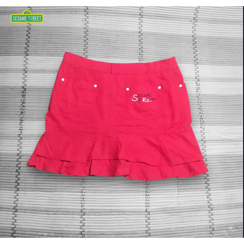 Women's Golf Skirt Rok Golf SESAME STREET  SkorT Red Second  Preloved