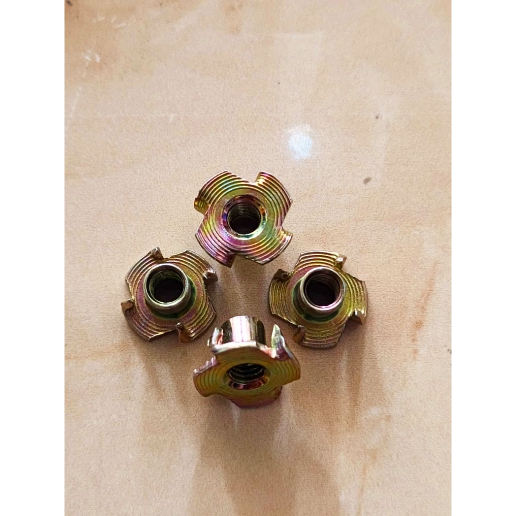 T Nut M5 kuning / Tee Nut / Mur Cakram Mur M5