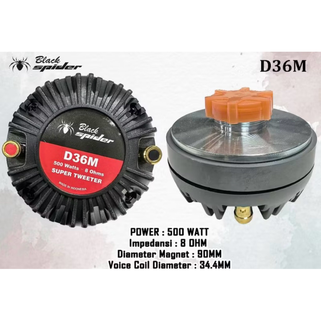 Driver Tweeter Black Spider D36M / Tweeter Speaker Black Spider D36M