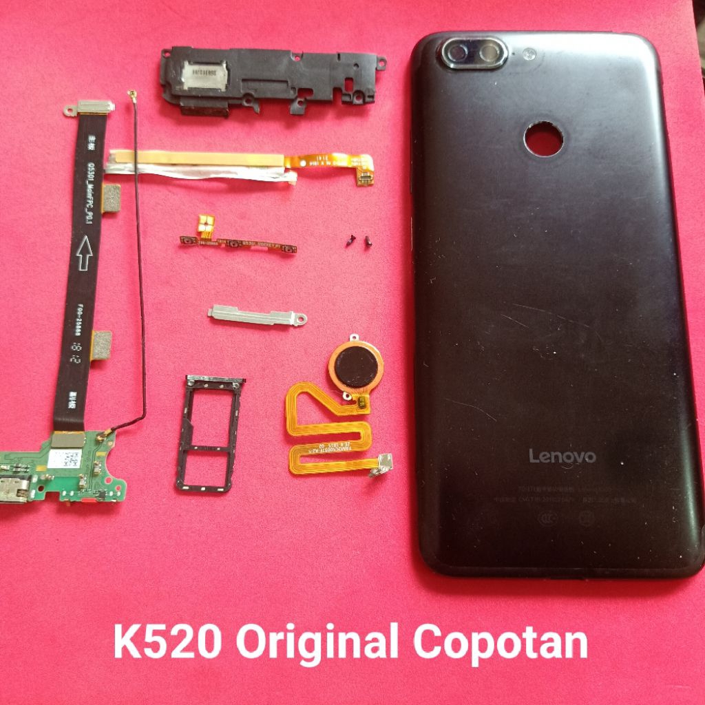 Sparepart Lenovo S5 K520 Second Original Copotan  Getar  speaker telfon  kabel siyal  penjepit Soket