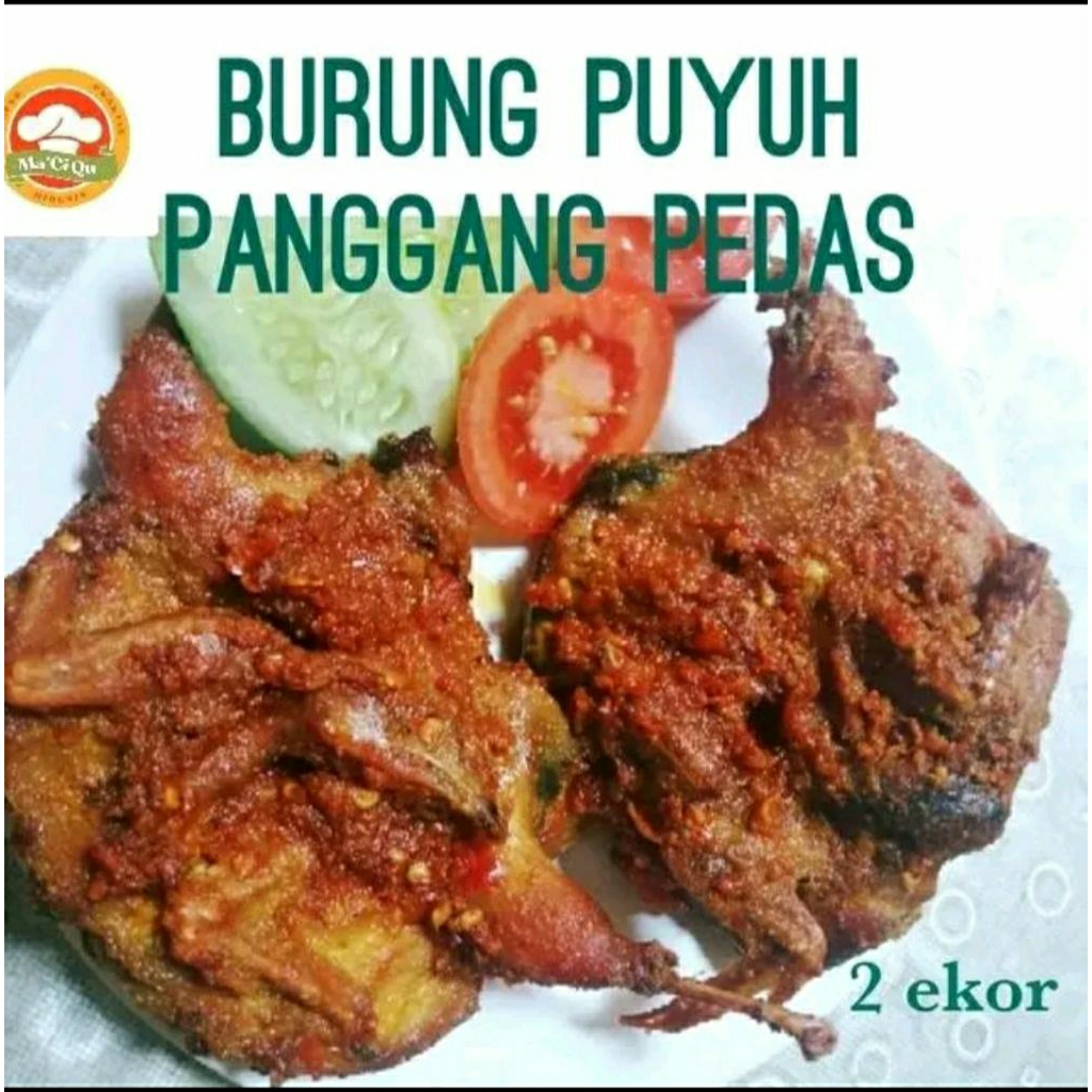 burung puyuh ungkep, panggang pedas frozen
