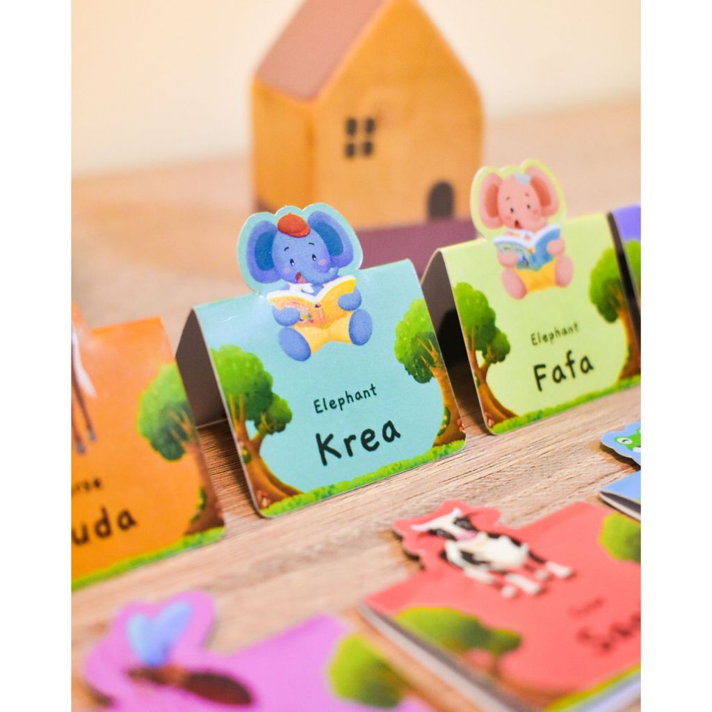 

Kreatifafa - Magnetic Bookmark Penanda Buku Karakter Hewan Dua Bahasa