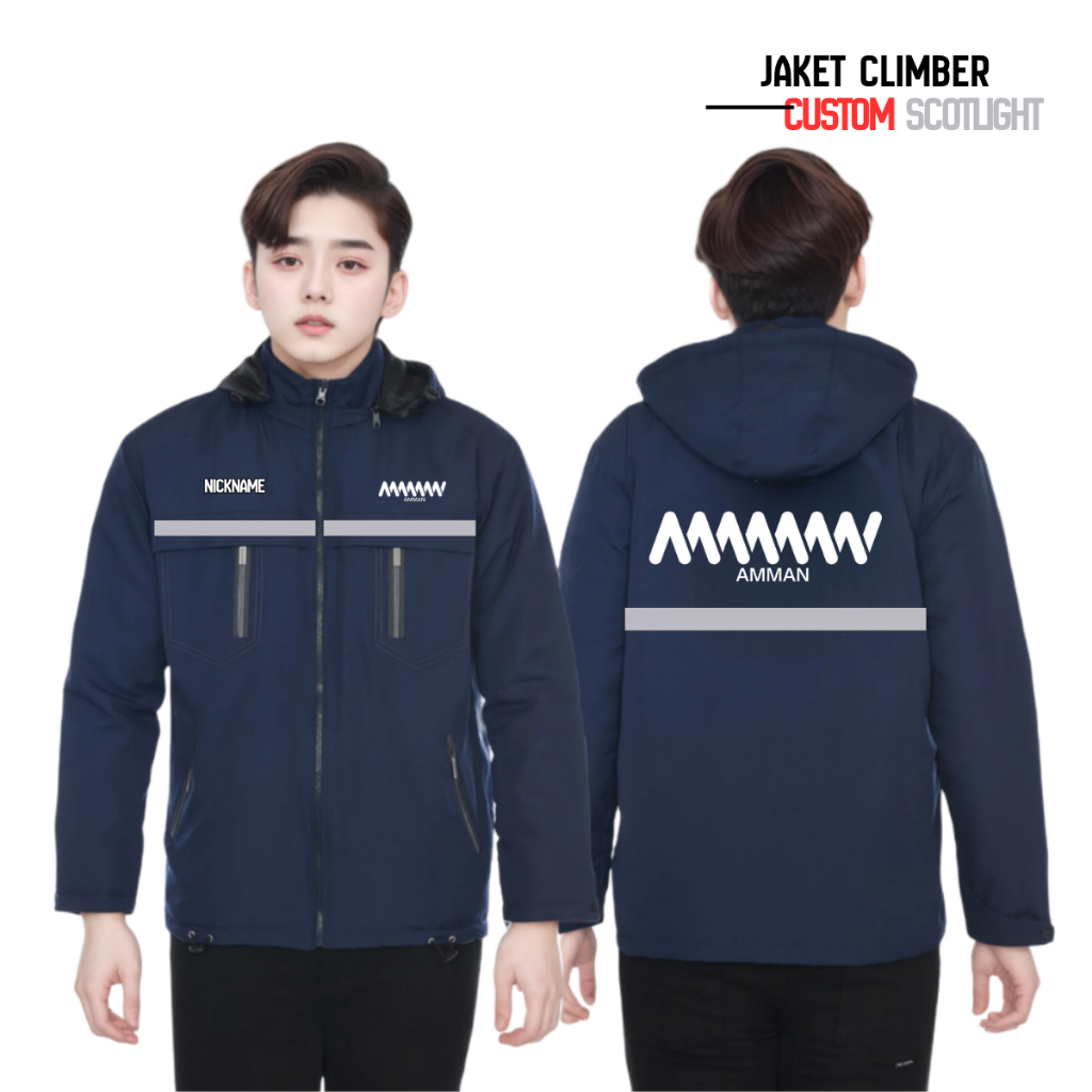 Jaket Perusahaan Tambang AMMAN Mineral Jaket Custom Safety Proyek Jaket Amman