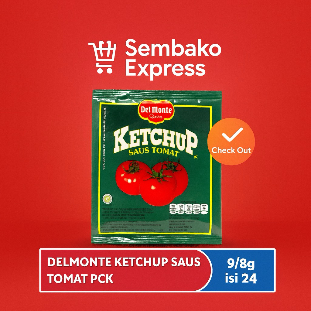 

Del Monte Ketchup Saus Tomat Sachet 8g x 24pcs – Saus Praktis Rasa Tomat Asli