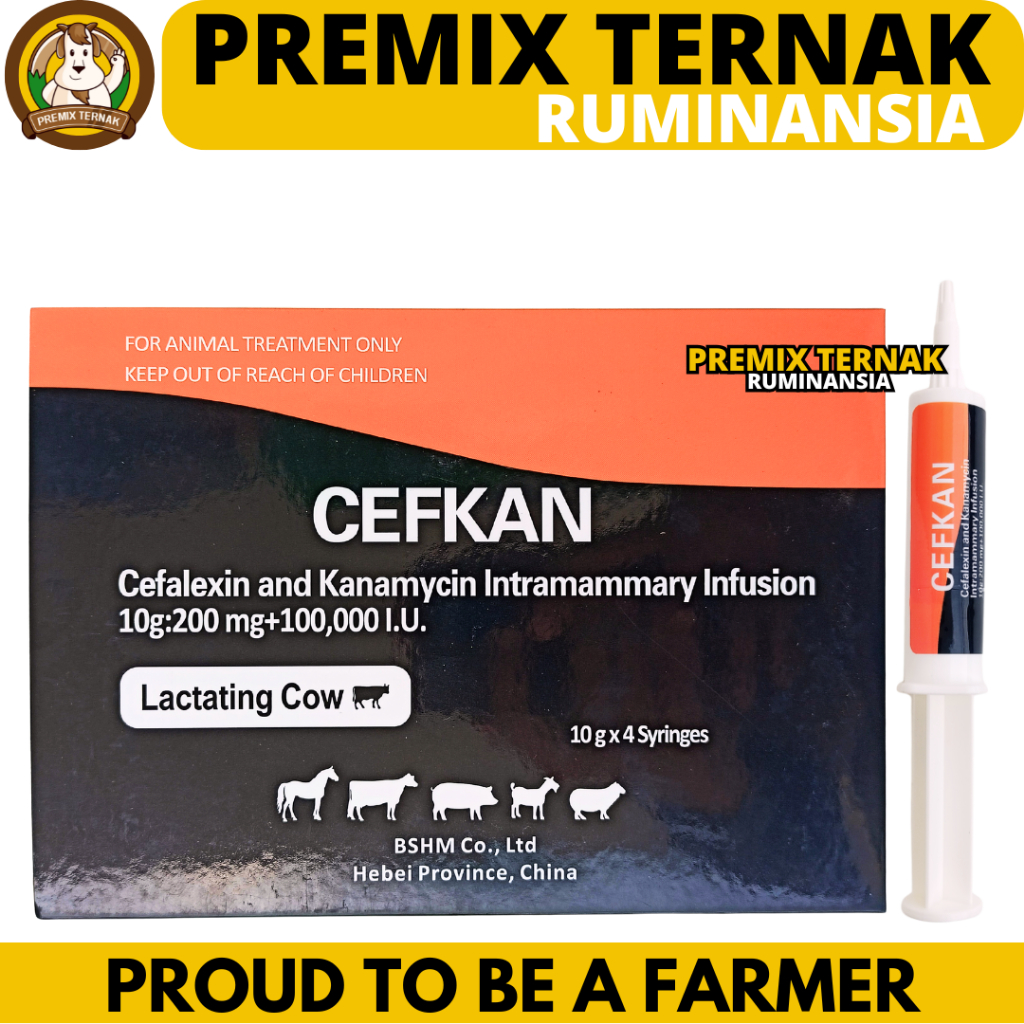 CEFKAN 10 GRAM - Obat Hewan Mastitis Kambing Sapi - Obat Mastitis Laktasi Ampuh Kambing Sapi Like Bi