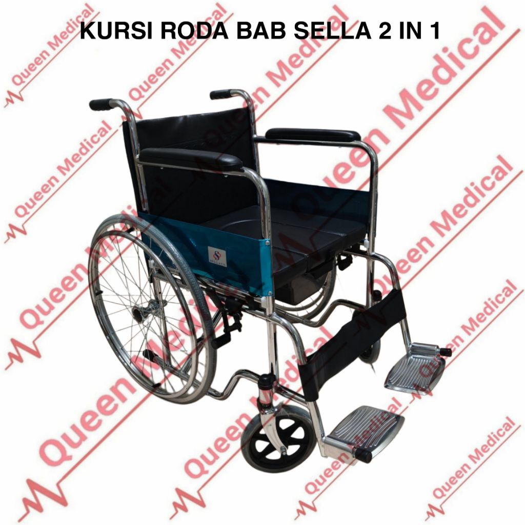 Kursi Roda BAB 2in1 Sella (Kursi Roda+Commode/Tempat BAB) KHUSUS EKSPEDISI