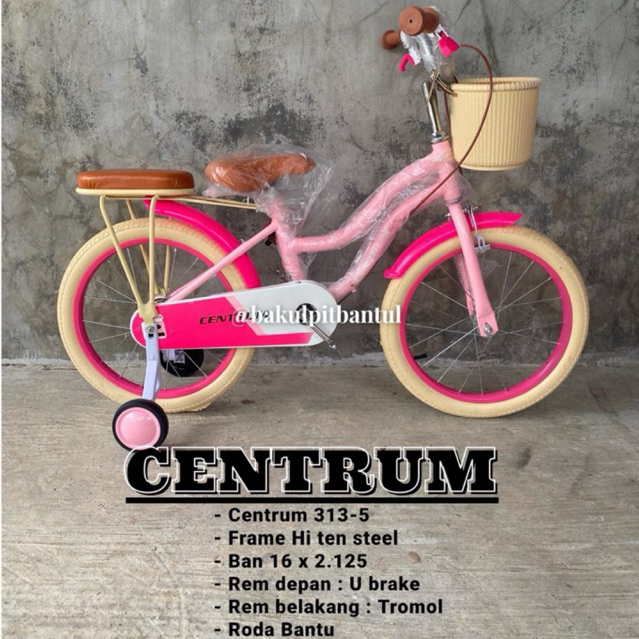 Sepeda anak cewek keranjang Mini ring 16 Centrum 313 | Sepeda Mini centrum model klasik | Sepeda Rod