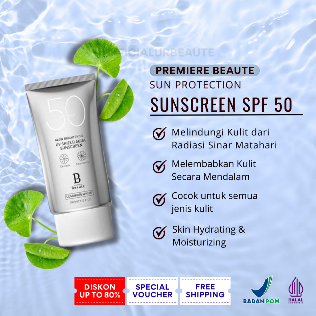 𝗣𝗥𝗘𝗠𝗜𝗘𝗥𝗘 𝗕𝗘𝗔𝗨𝗧𝗘 Sunscreen (SPF 50 PA+++) 40ml Luminous White Skincare Series