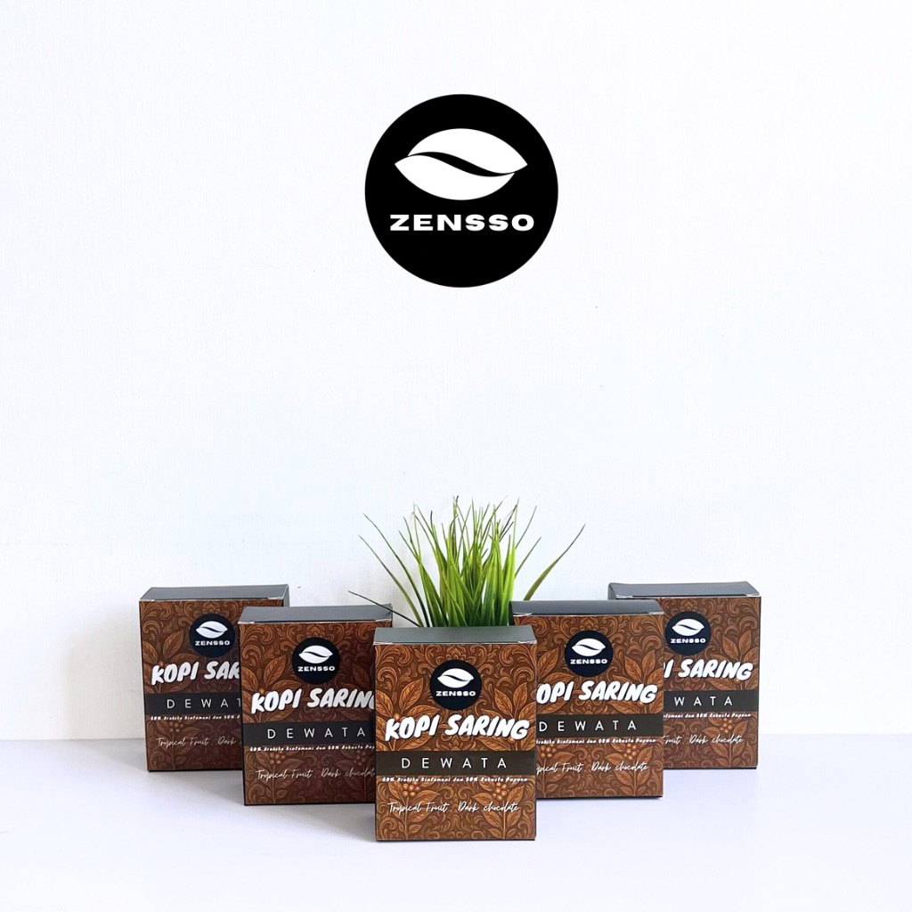 

Kopi Arabika Kintamani & Robusta Pupuan - oleh oleh Bali - Kopi asli Bali - dripbag coffee - Kopi saring DEWATA - ZENSSO COFFEE 5 box
