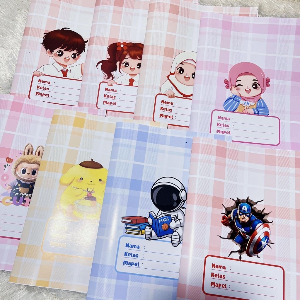 

( ISI 10 ) SAMPUL BUKU TULIS SIDU DAN BIG BOSS PAPPER - SAMPUL BUKU TULIS KARAKTER