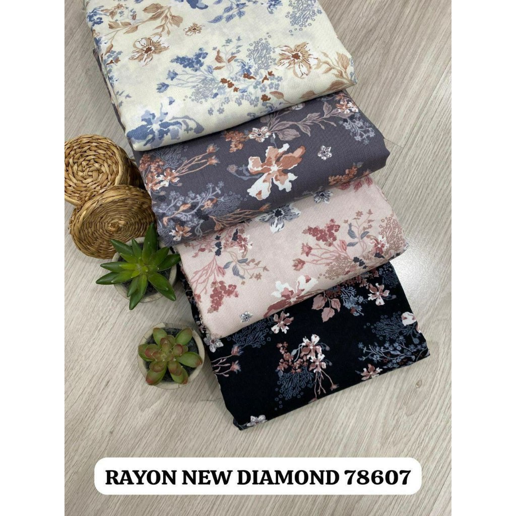 Unik Daisy Dress Gamis Muslim Lengan Balon Busui Bahan Rayon Diamond Premium