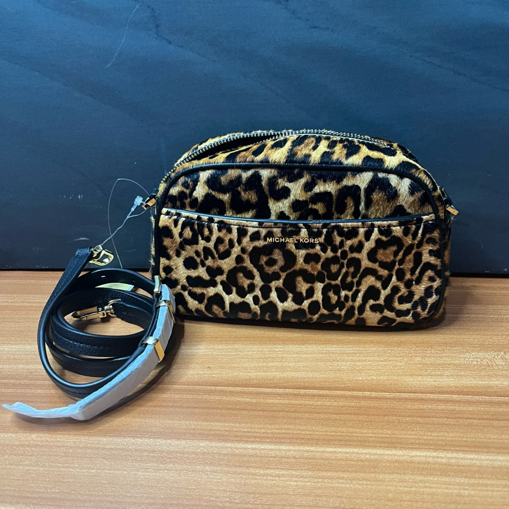 MK Jet Set sling bag leopard print SALE minus