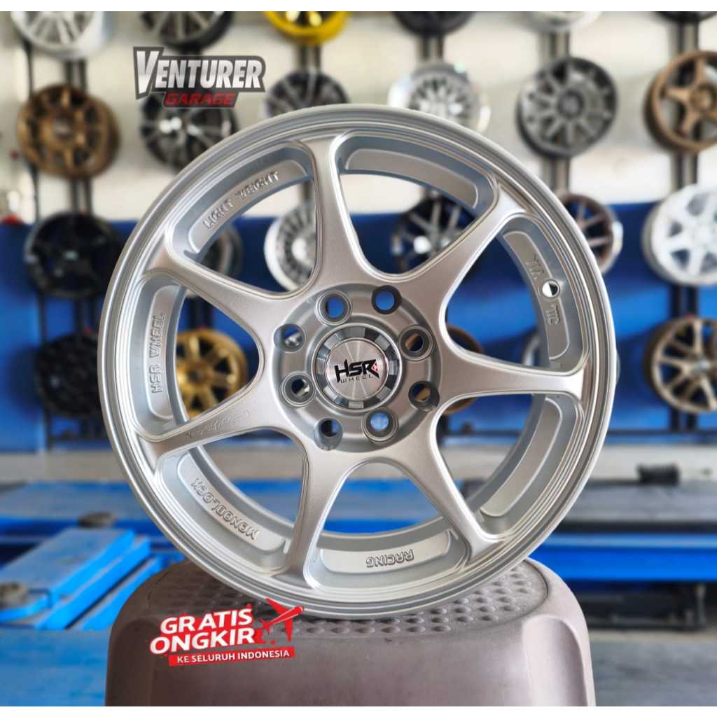 velg mobil agya, calya, sigra, karimun, atoz vios ring 14 hsr wheel sebunsuta ring 14 silver