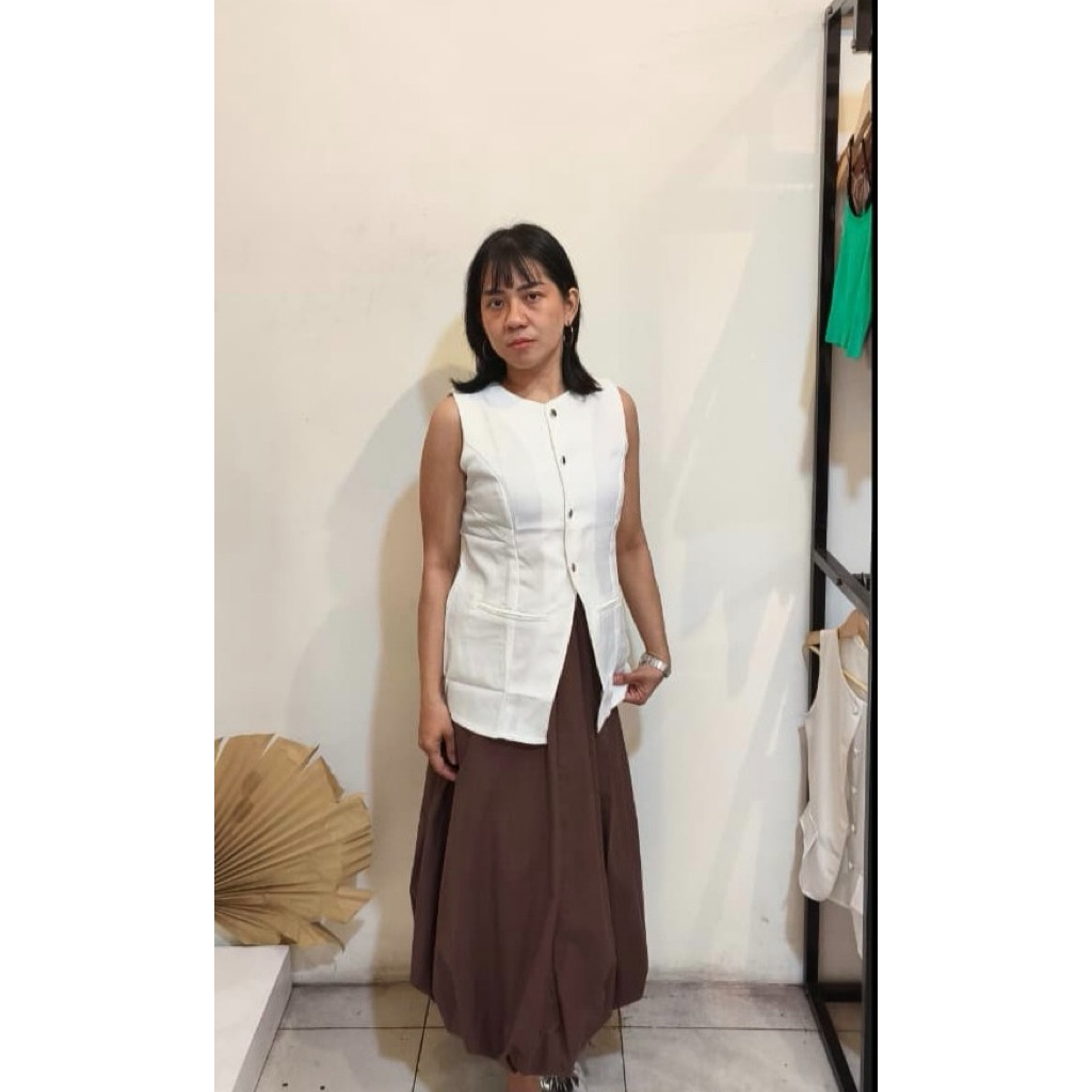 vest kutung tali belakang kancing hidup