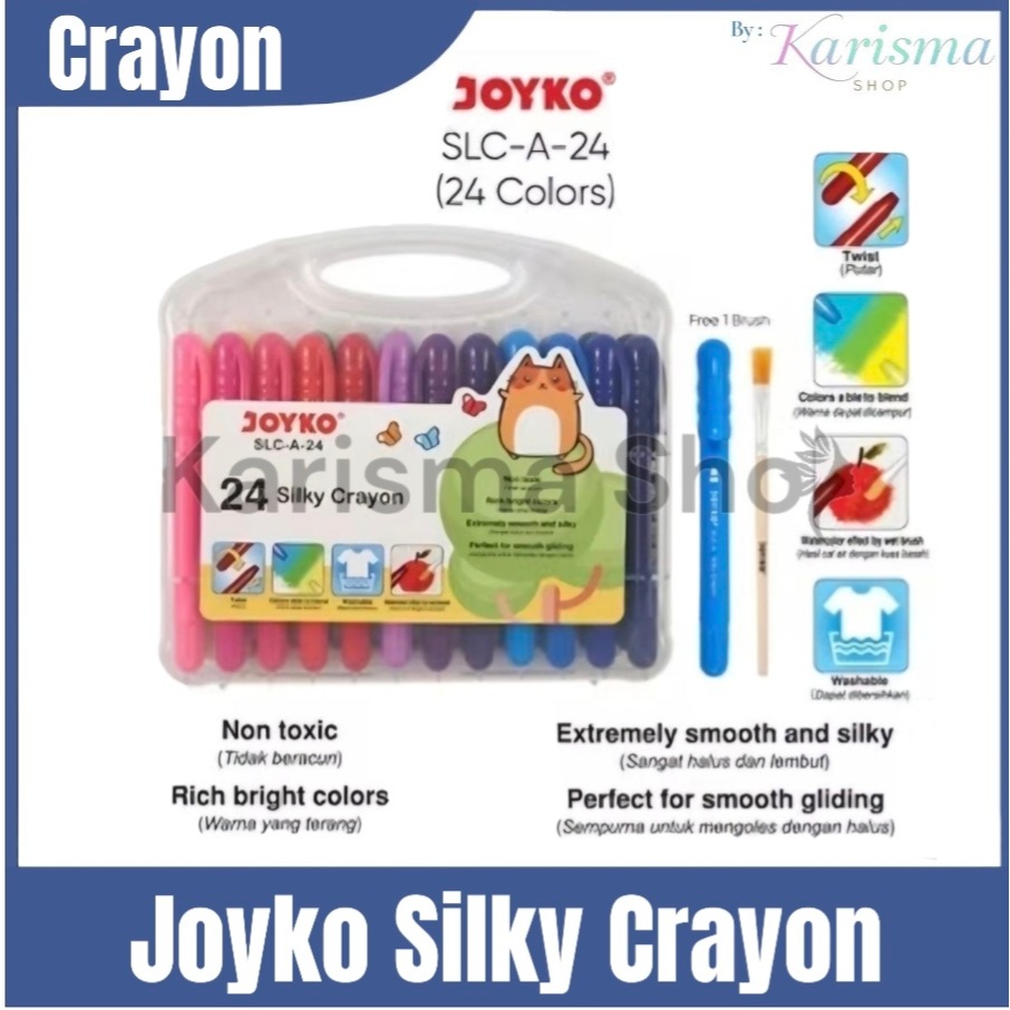 

Silky Crayon 12-24 Colors / Joyko Silky Crayon