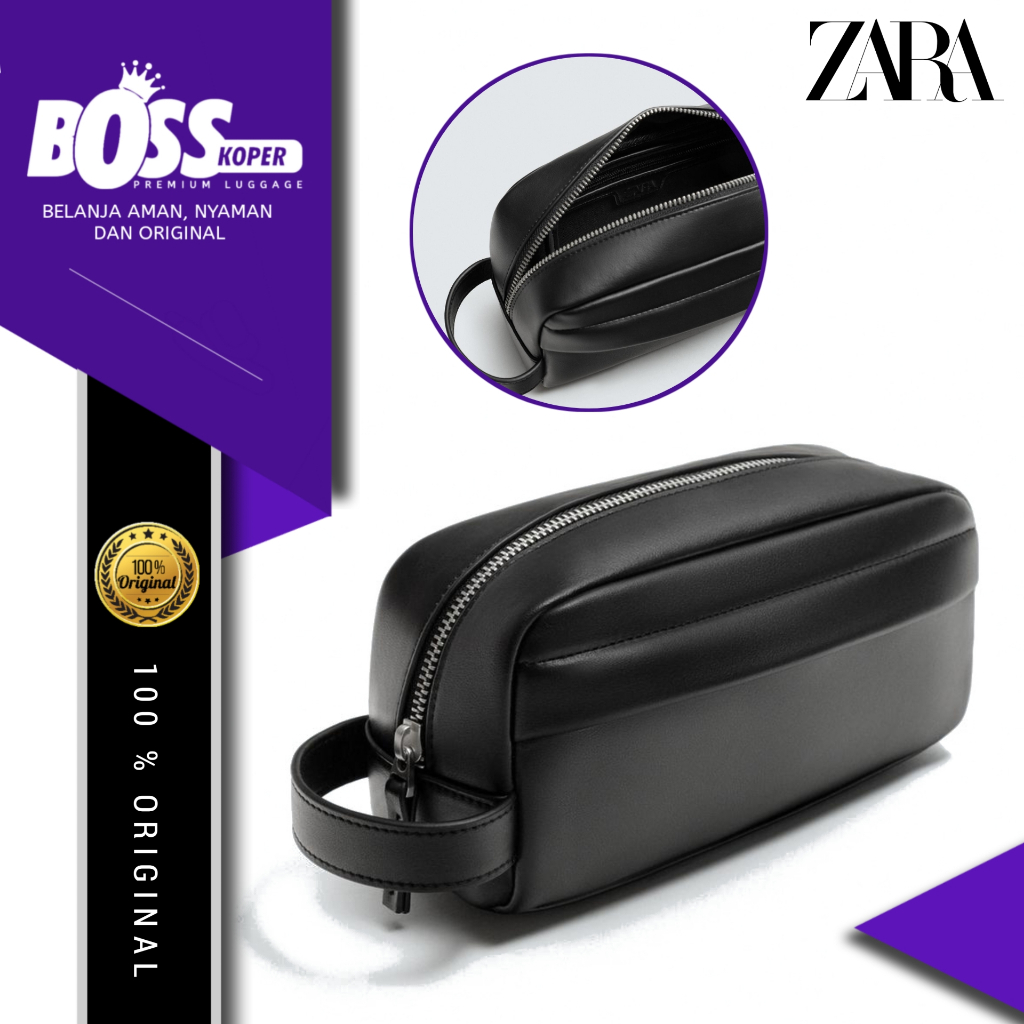 ZARA tas pria clutch hand bag casual daily traveling original