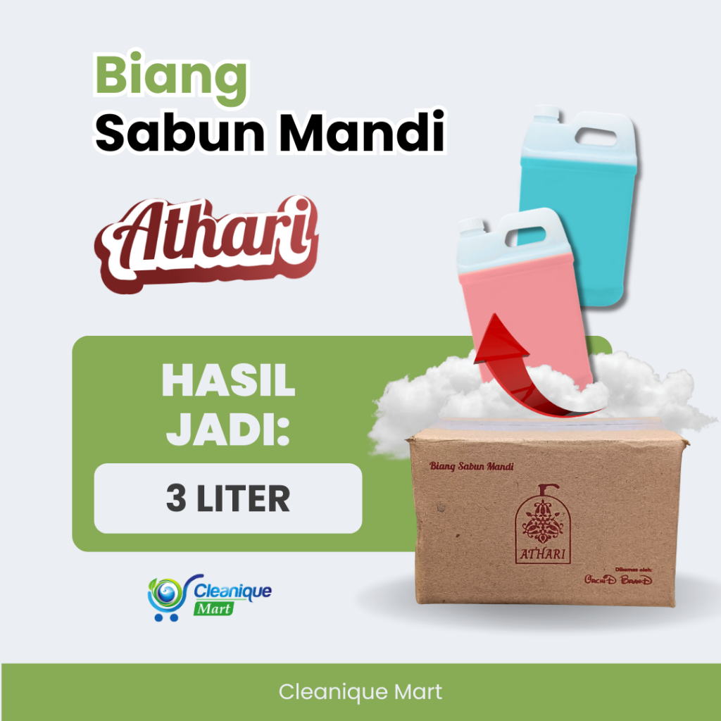Athari – Bahan Sabun Mandi Cair Hasil 3 Liter, Lembut & Hemat