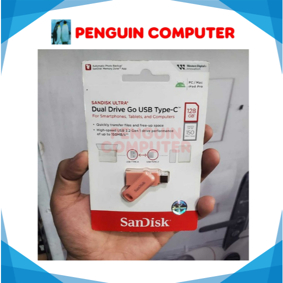 USB FLASHDISK SANDISK ULTRA 32GB 64GB OTG TIPE C DUAL DRIVEGO USB